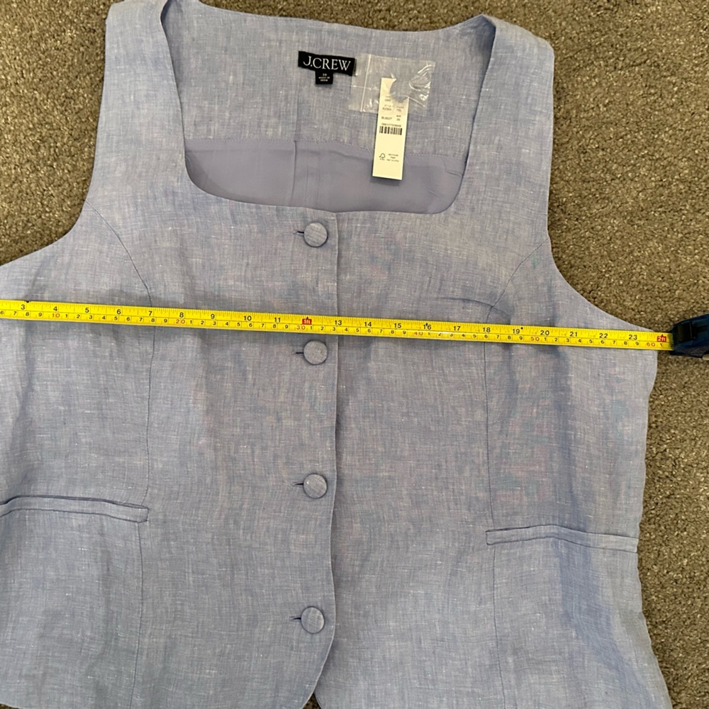 J. Crew Linen Fitted Vest - Picture 3 of 9